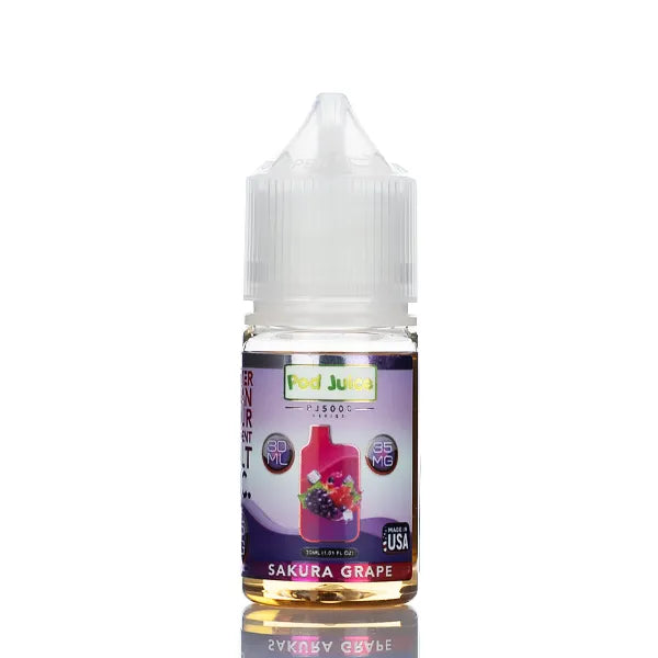Pod Juice Salt PJ5000 - Sakura Grape Ice - 30ml - Black Coral